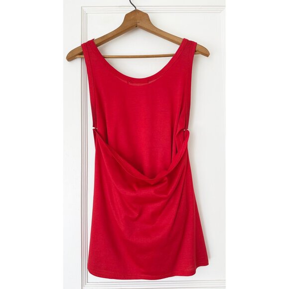 Helmut Lang Red Double Layer Tank Top 1997 Vintage Archive 90s Made In Italy L - Picture 3 of 16